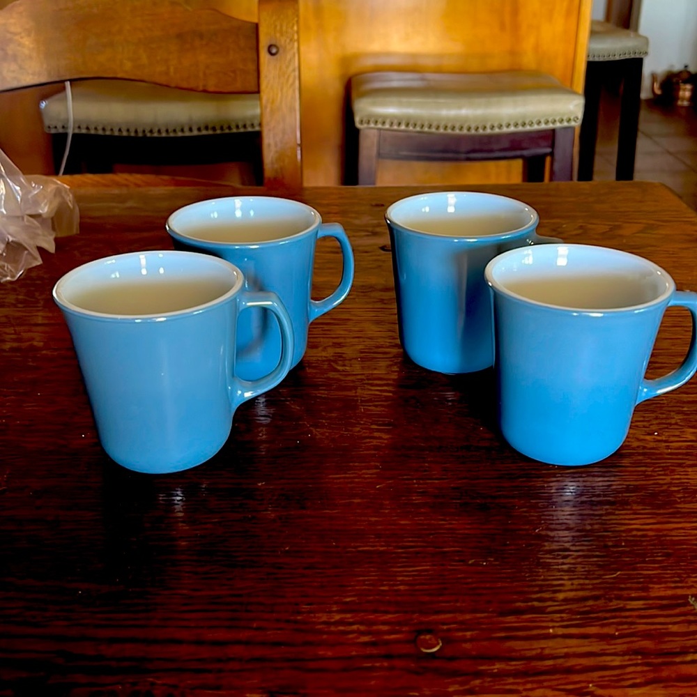 Pyrex Vintage Slate Blue coffee/tea mugs